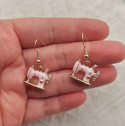 Sewing Machine Design Alloy Earrings
