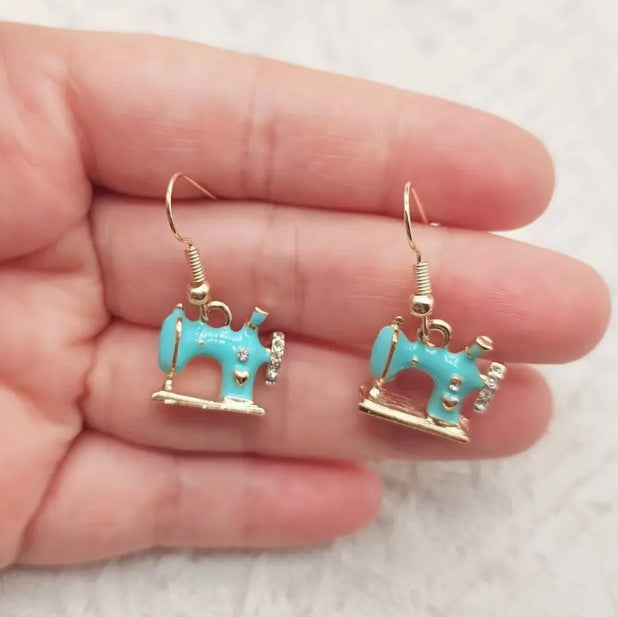 Sewing Machine Design Alloy Earrings