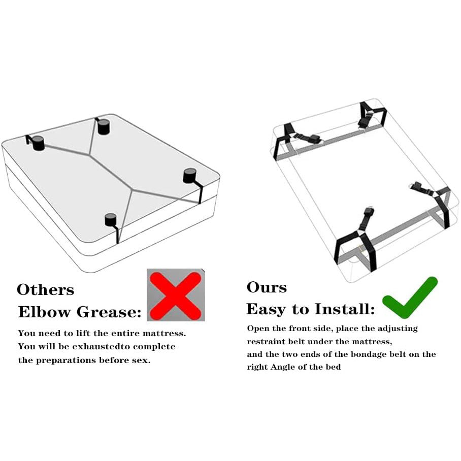 Sexual sleep bed straps