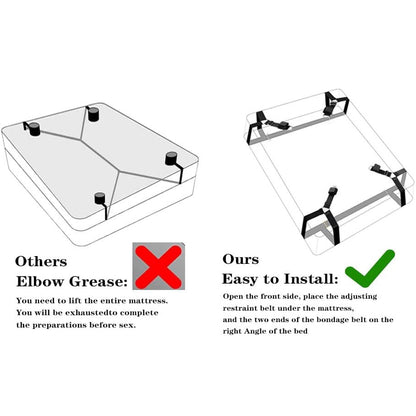 Sexual sleep bed straps