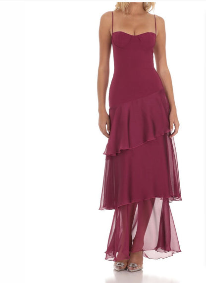 Sexy Backless Lace-up Evening Dress