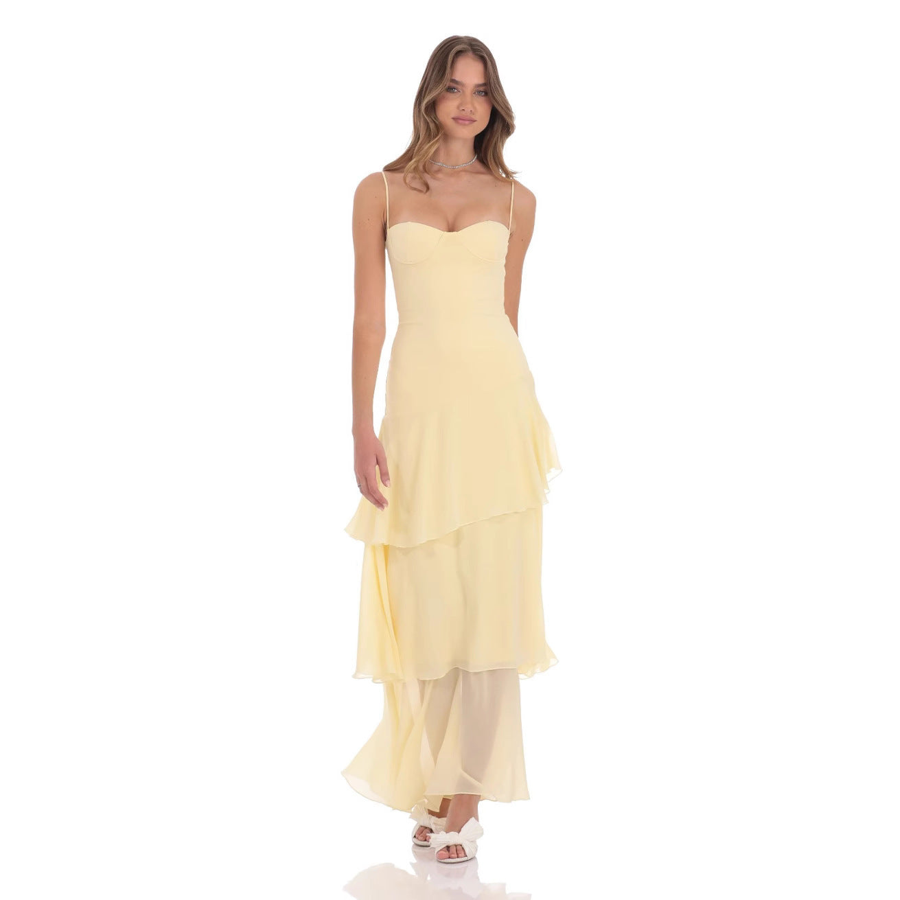 Sexy Backless Lace-up Evening Dress