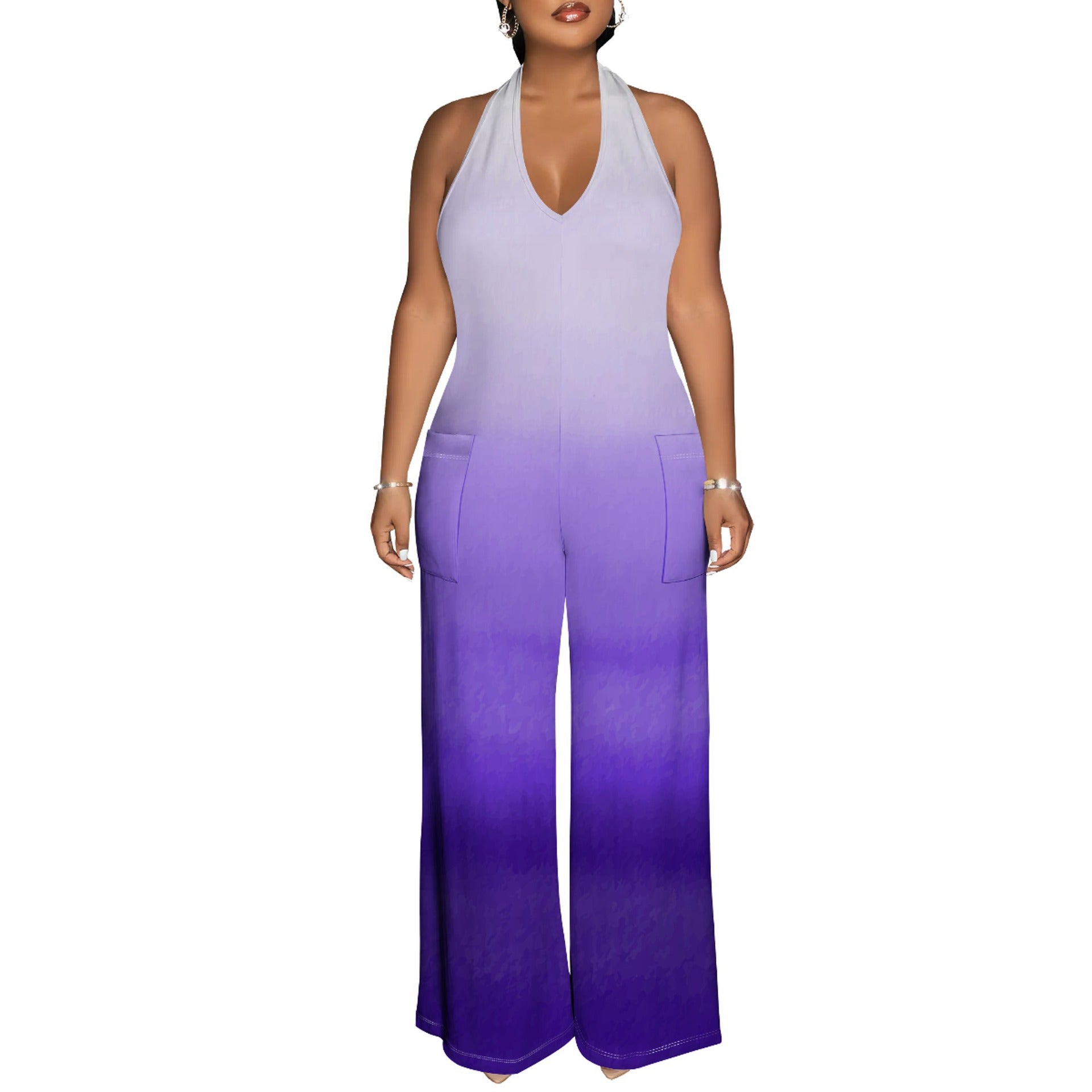 Sexy Backless Tie-Dye Jumpsuit