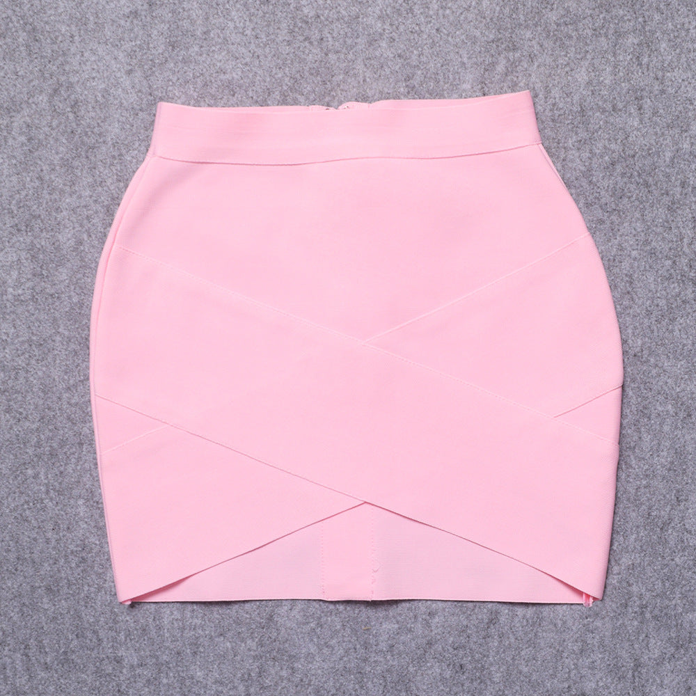 Sexy Crossover Bandage Skirt High Waist Mini Hip Hugger