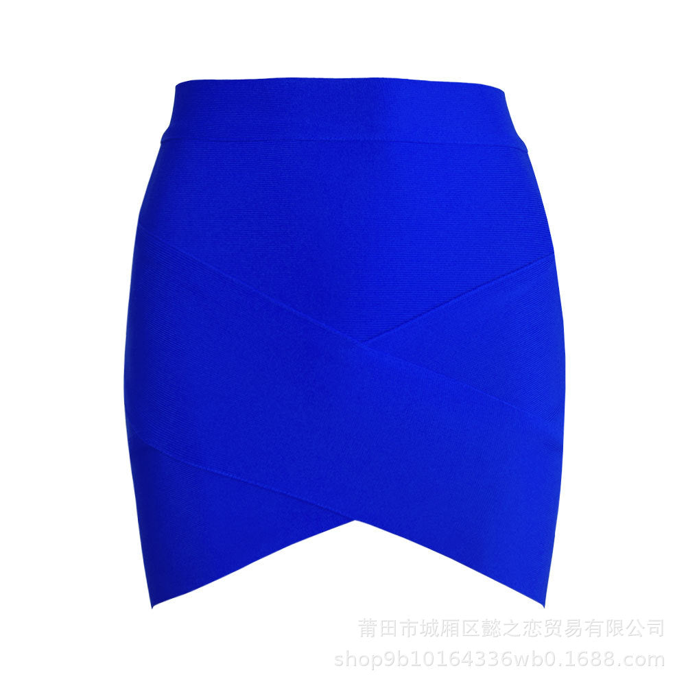 Sexy Crossover Bandage Skirt High Waist Mini Hip Hugger