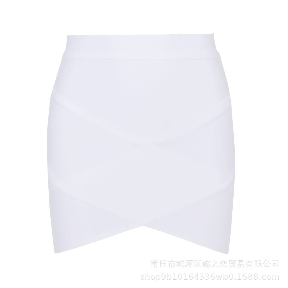Sexy Crossover Bandage Skirt High Waist Mini Hip Hugger