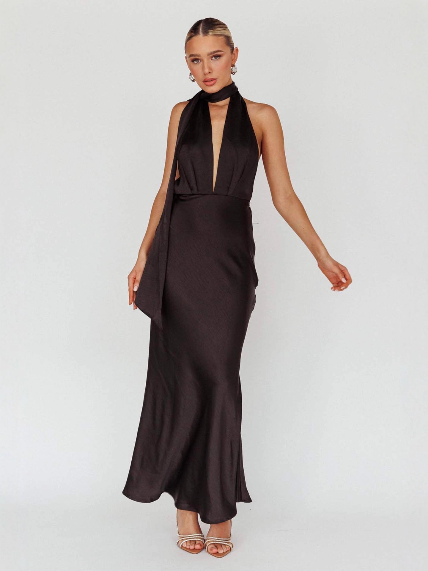 Sexy Halter Neck Backless Dress