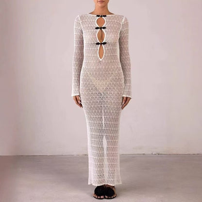 Sexy Hollow Knitted Beach Dress