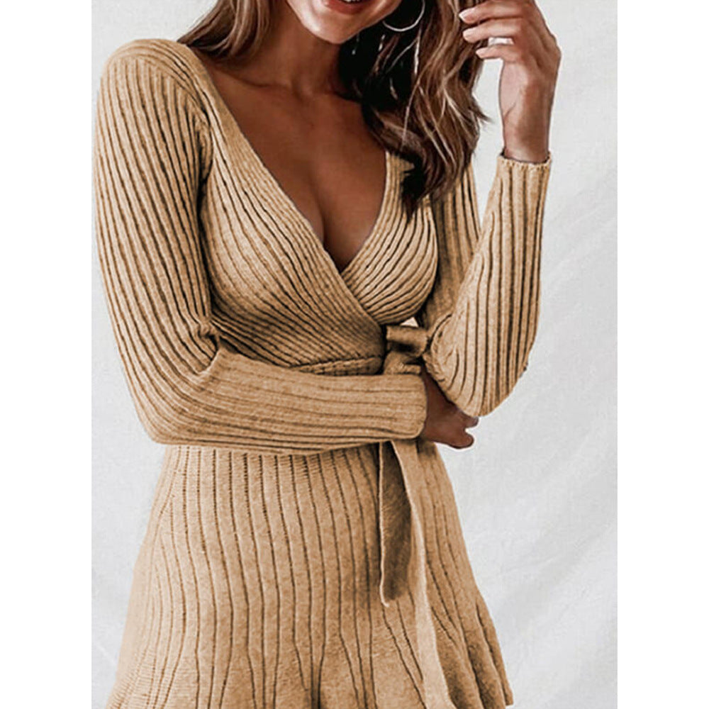 Sexy knitted short skirt
