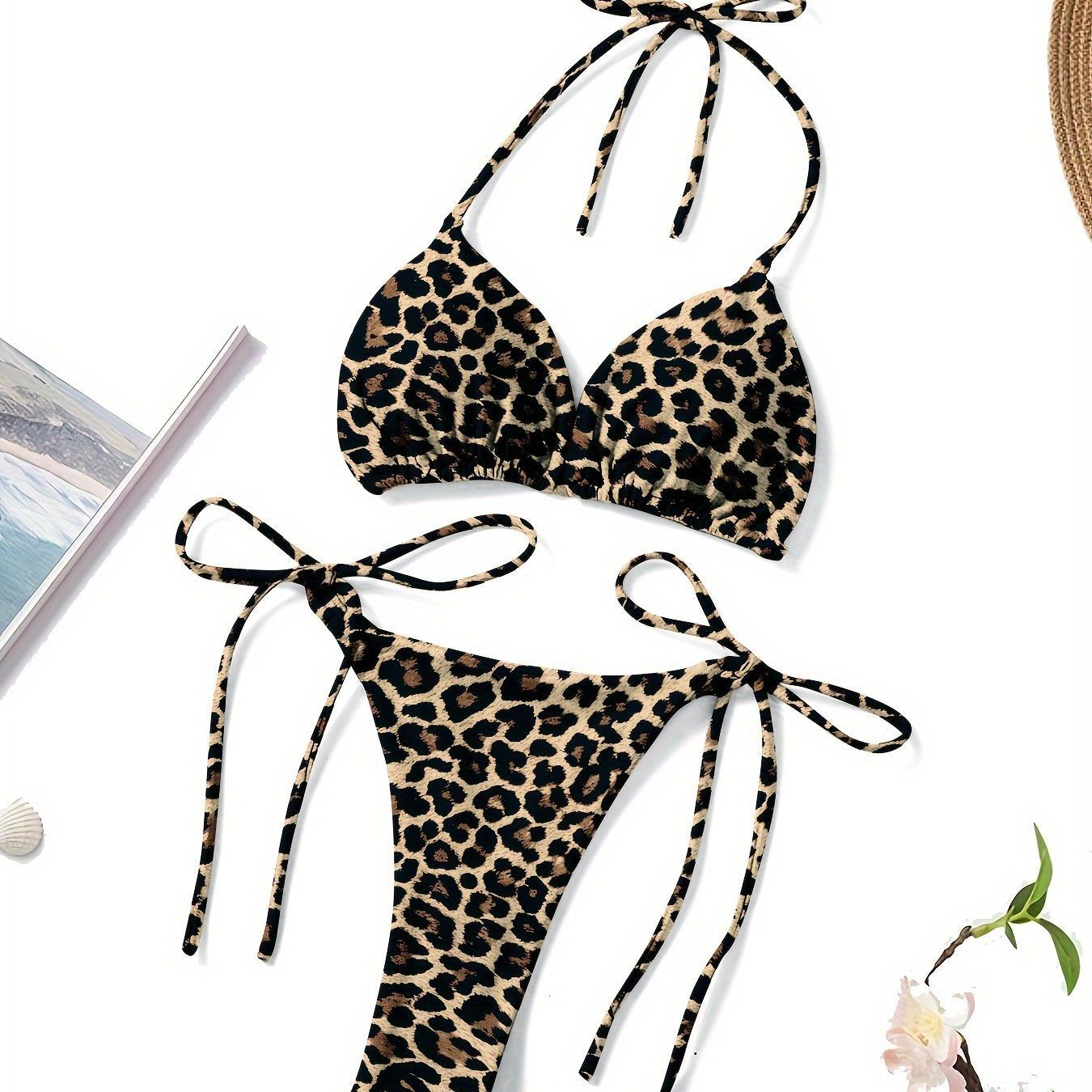Sexy Lace-Up Bikini Three-Piece Swimsuit for Women