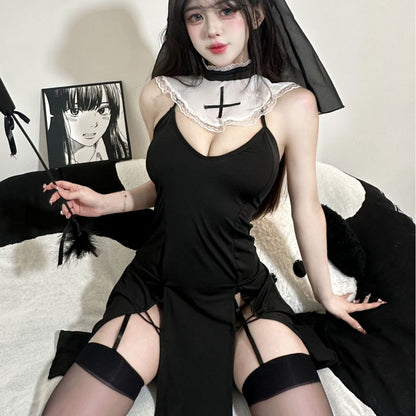 sexy nun roleplay lingerie set