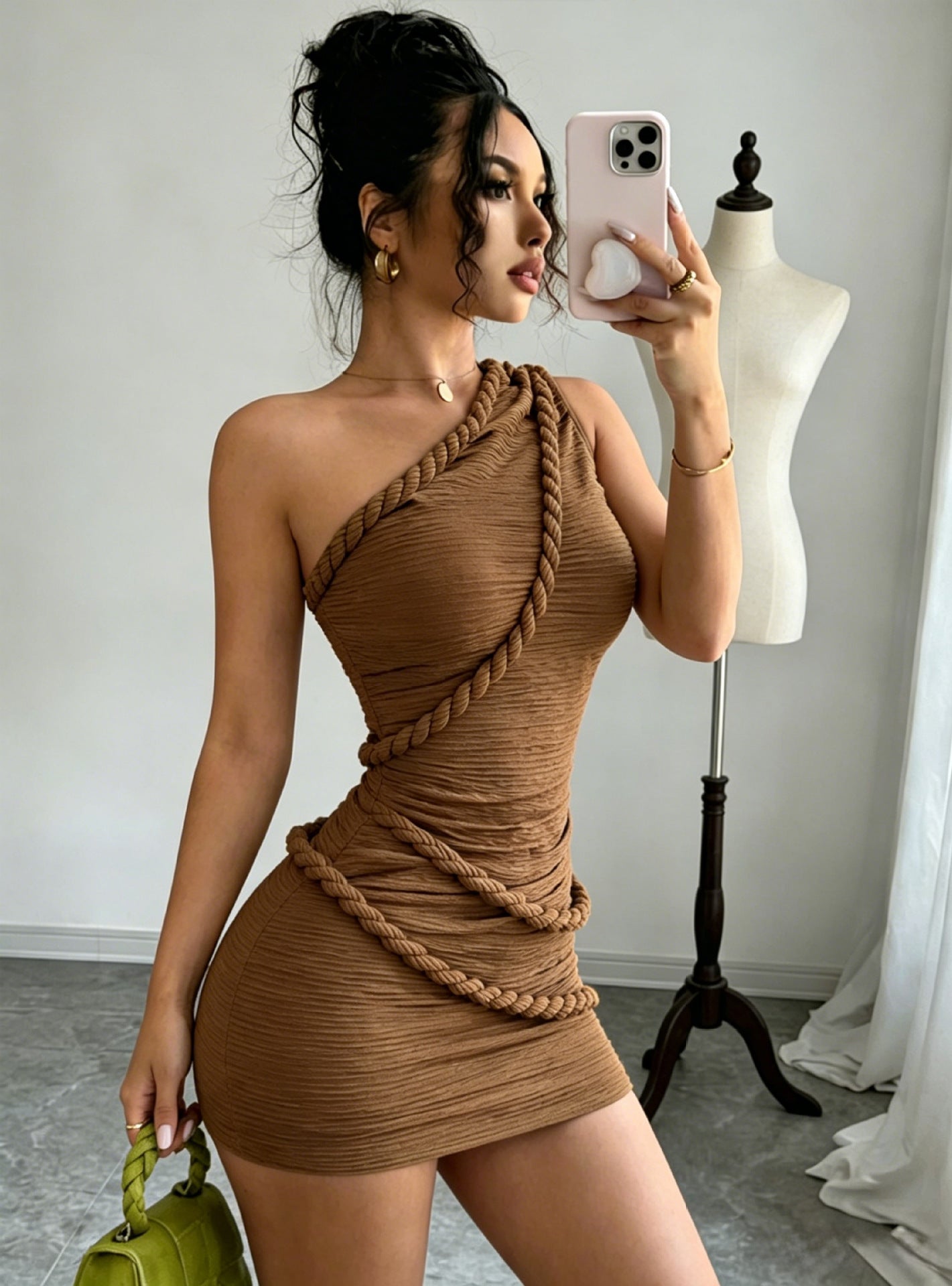 Sexy Off Shoulder Bodycon Dress Slim Fit Ruched Long Dress for Women
