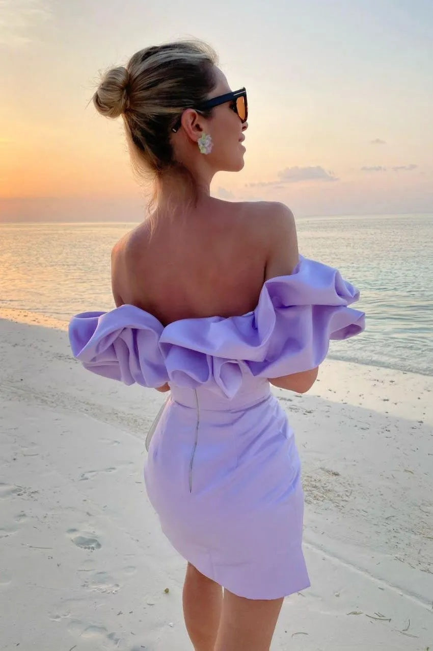 Sexy off-the-shoulder high-end dress