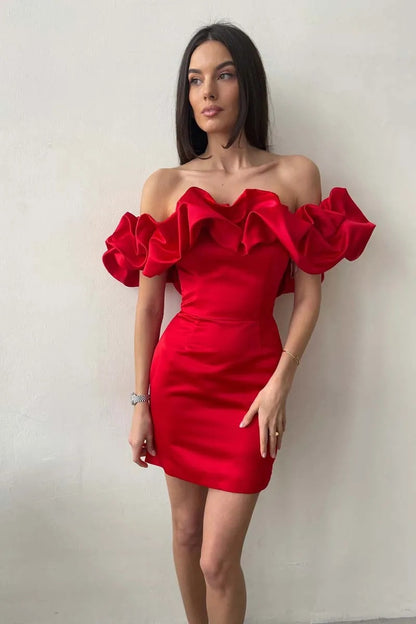 Sexy off-the-shoulder high-end dress