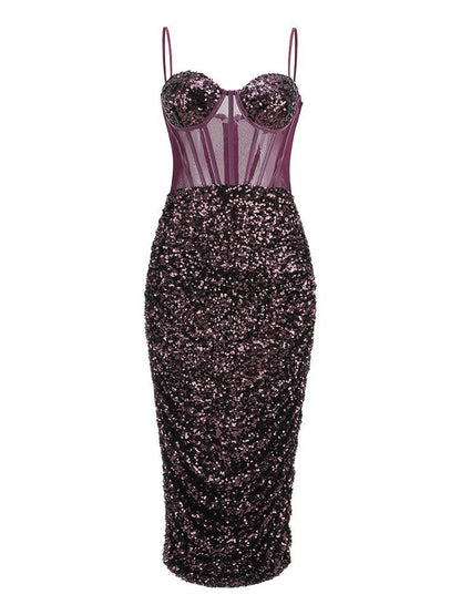 Sexy Perspective Wrap Chest Sling Dress