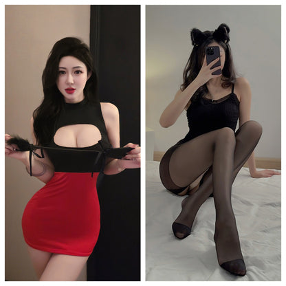 Sexy Secretary Lingerie Set with Optional Stockings