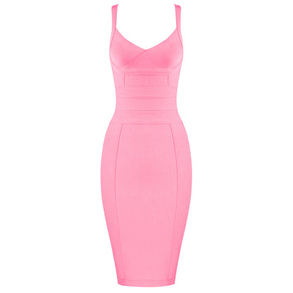 Sexy Slim-fit Sleeveless V-neck Pencil Dress