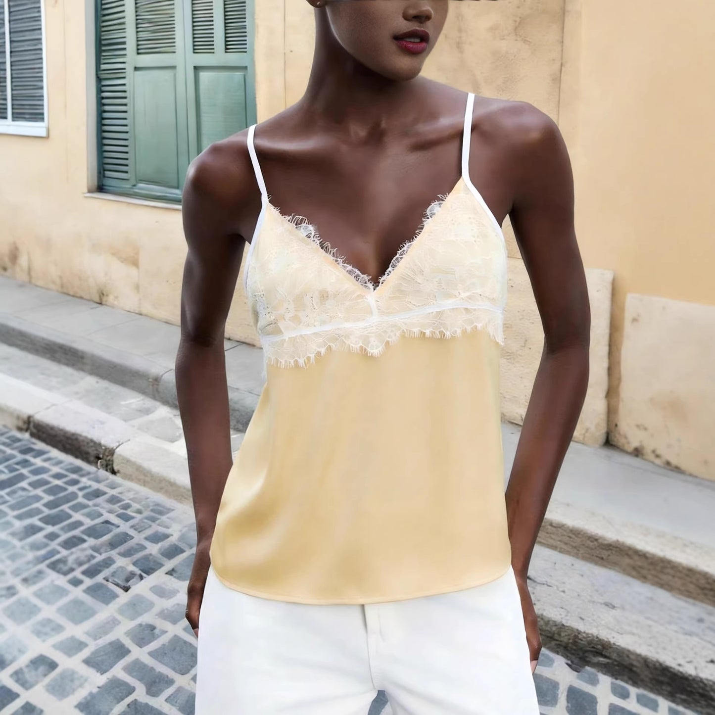 Sexy Slimming Thin Eyelash Lace Camisole