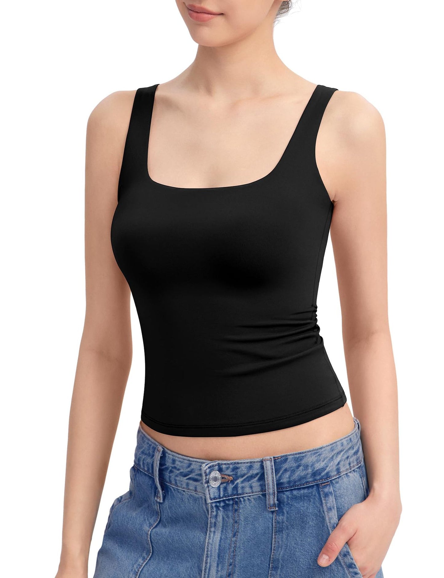 Sexy Sling Women's Square Collar Vest Sleeveless Top
