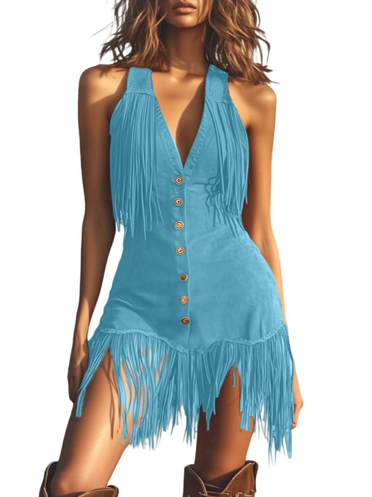 Sexy Tassel Knit Beach Dress