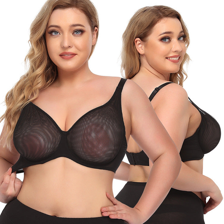 Sexy ultra-thin see-through bra plus size underwear