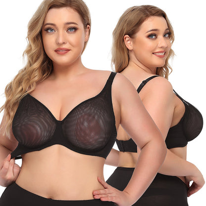 Sexy ultra-thin see-through bra plus size underwear