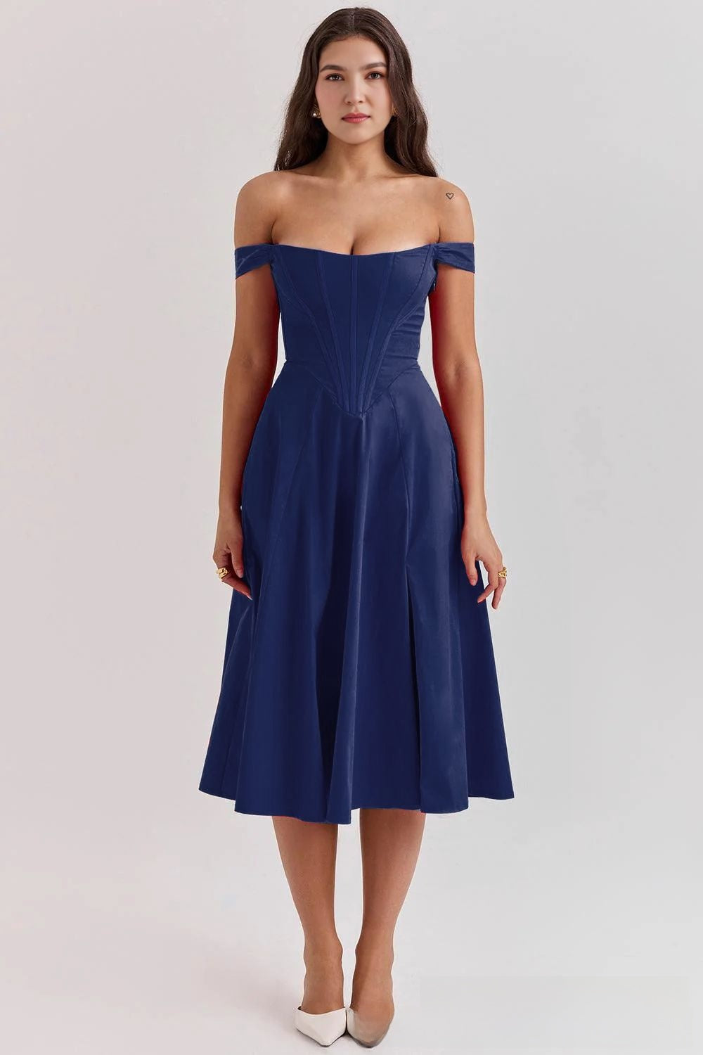 Sexy Wrap-Around Printed Midi Dress