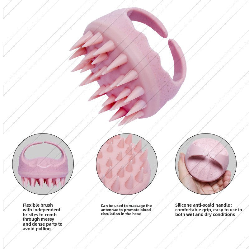 Shampoo silicone comb