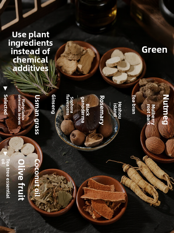 Shampooing soap plant extract solution