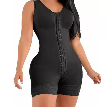 Shaping Double-Layer Button Open-Crotch Bodysuit