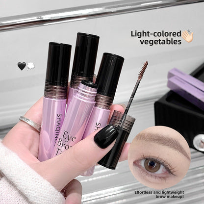 Shaqinuo Misty Finish Eyebrow Gel Korean Style Light Eyebrow Wild Eyebrow Waterproof Korean Makeup Cross-Border Beauty Light Brown Eyebrow Gel