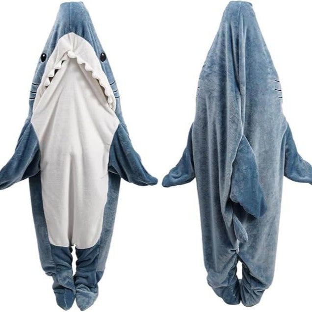 Shark Pajamas Adult Cute Shark Blanket Hoodie