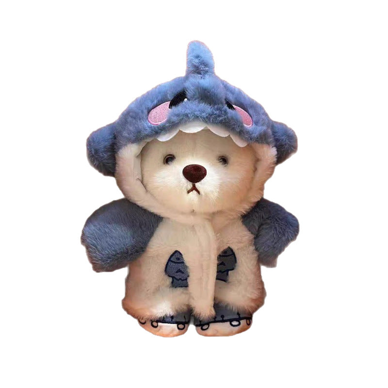 Shark transforms into a teddy bear figurine