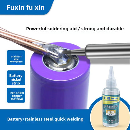 Sharp-tipped stainless steel welding agent