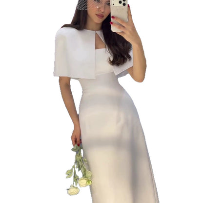 Shawl Tube Top Long Dress Set