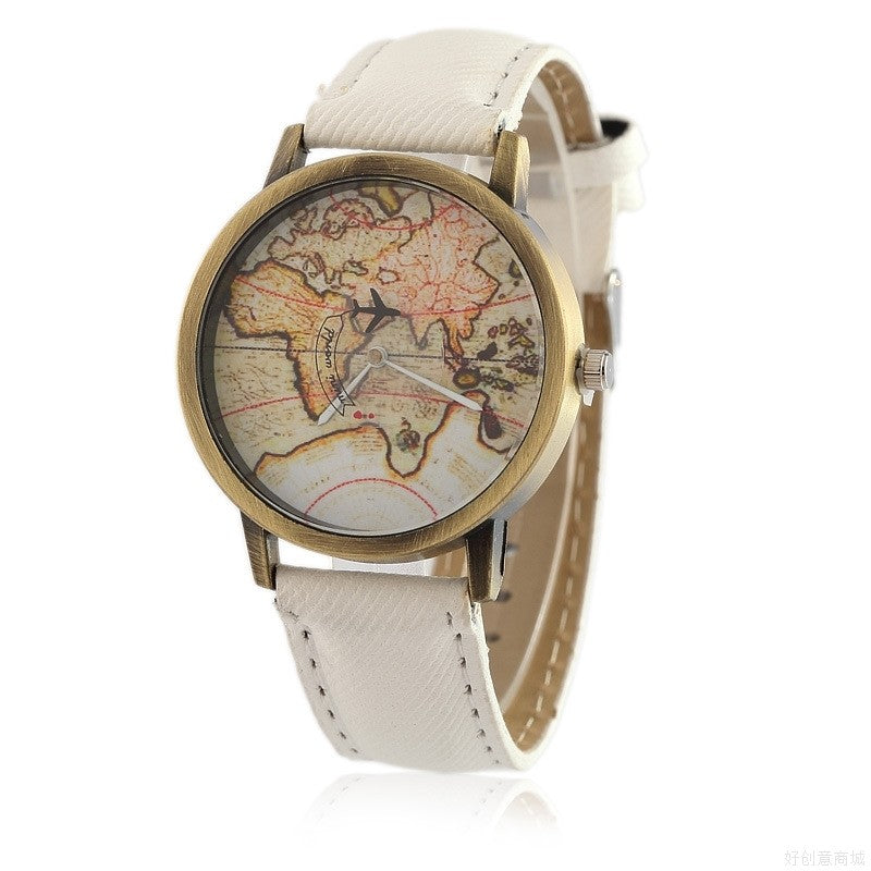 Sheepskin paper map watch