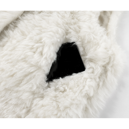 Sheepskin round-neck jacket