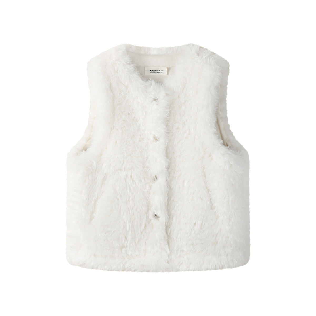 Sheepskin round-neck jacket
