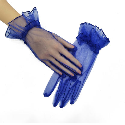 Sheer Mesh Short Gloves