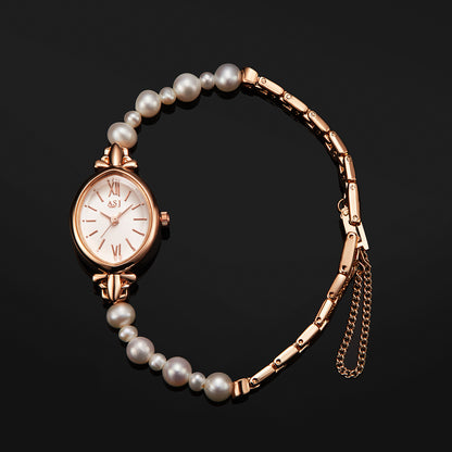 Shell and pearl watch