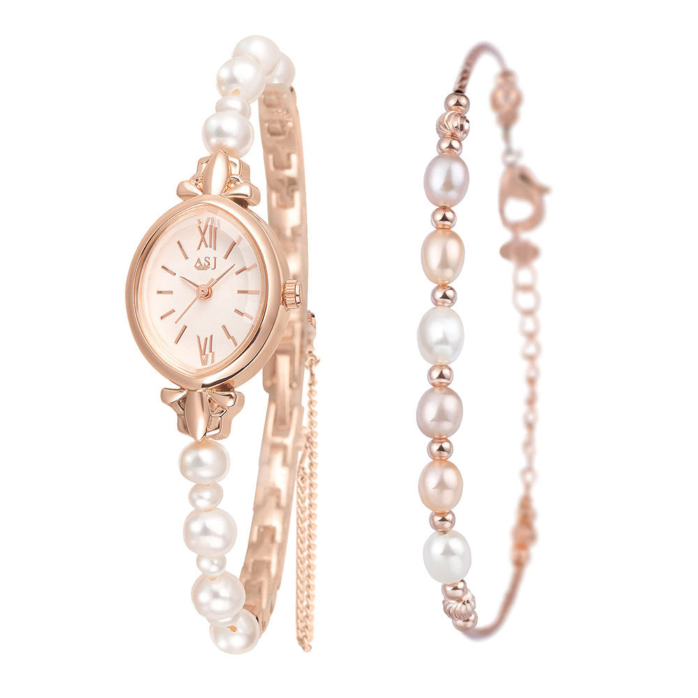 Shell and pearl watch