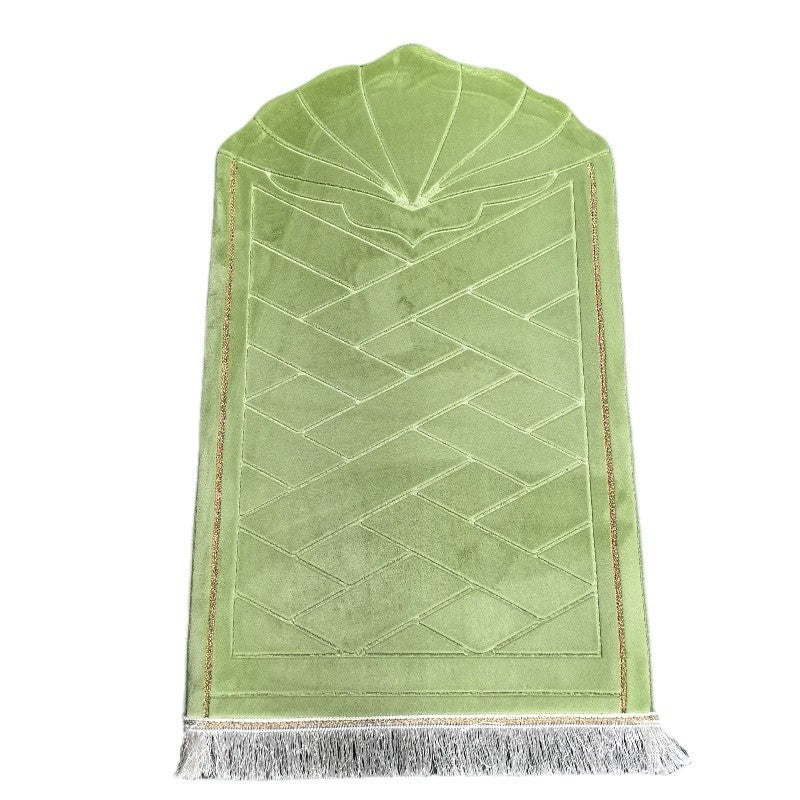 Shell-shaped embossed flannel floor mat