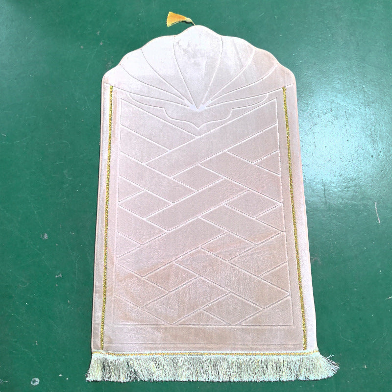 Shell-shaped embossed flannel floor mat