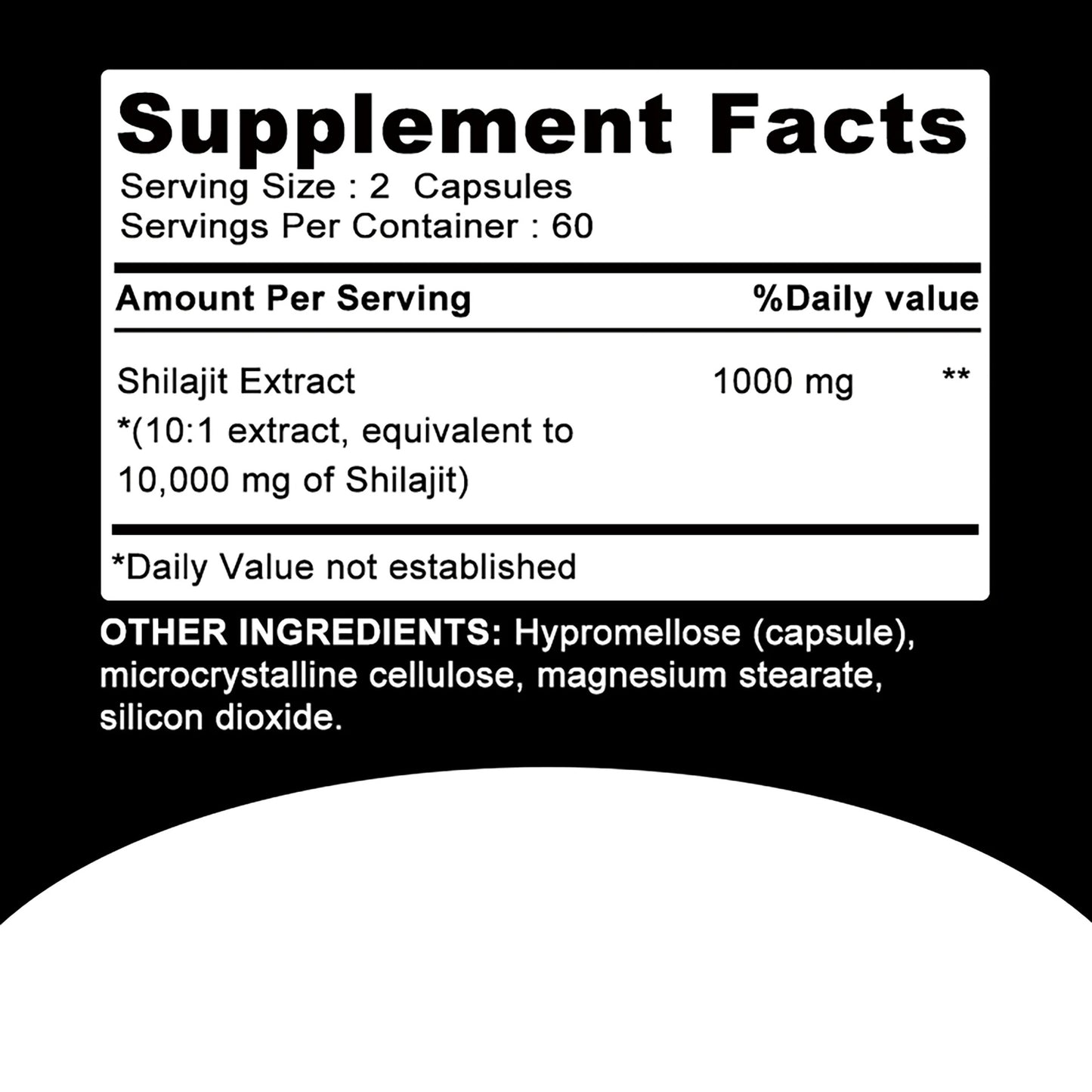Shilajit Dietary Supplement Capsules