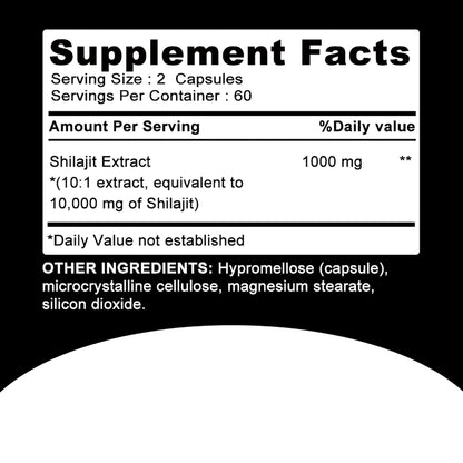 Shilajit Dietary Supplement Capsules