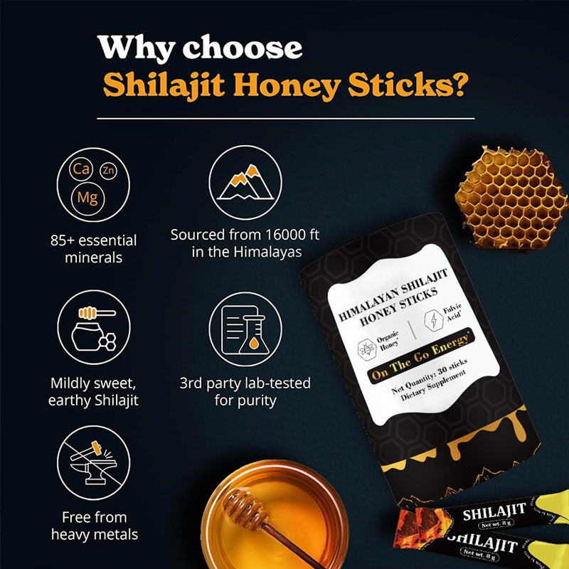 Shilajit Honey Sticks Natural Energy Supplement