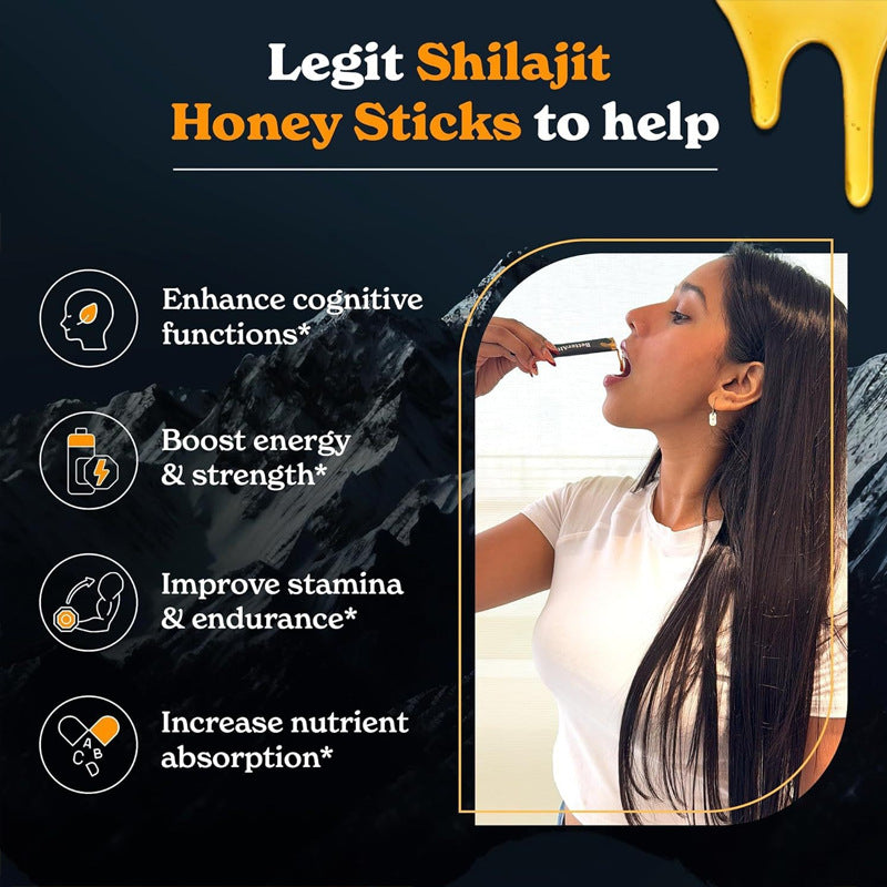 Shilajit Honey Sticks Natural Energy Supplement