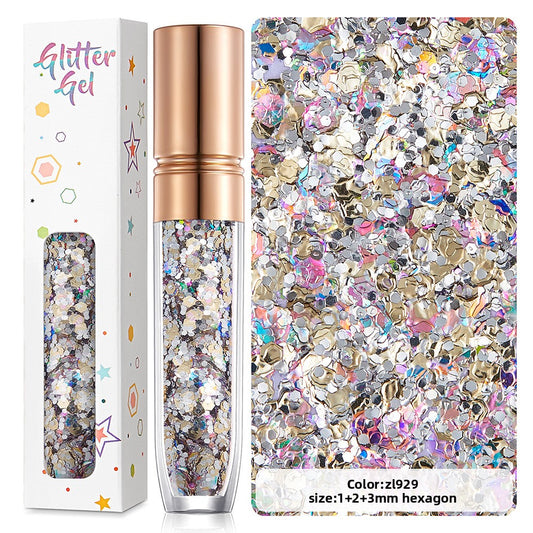 Shimmering sequin facial eyeshadow