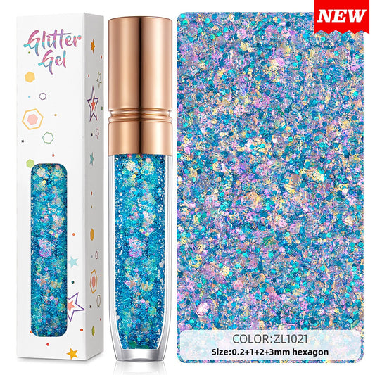 Shimmering sequin facial eyeshadow