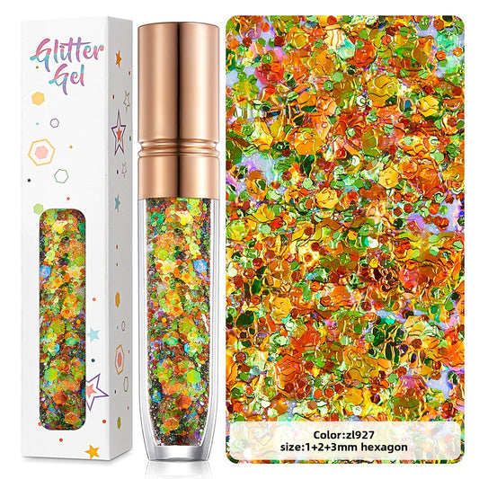 Shimmering sequin facial eyeshadow